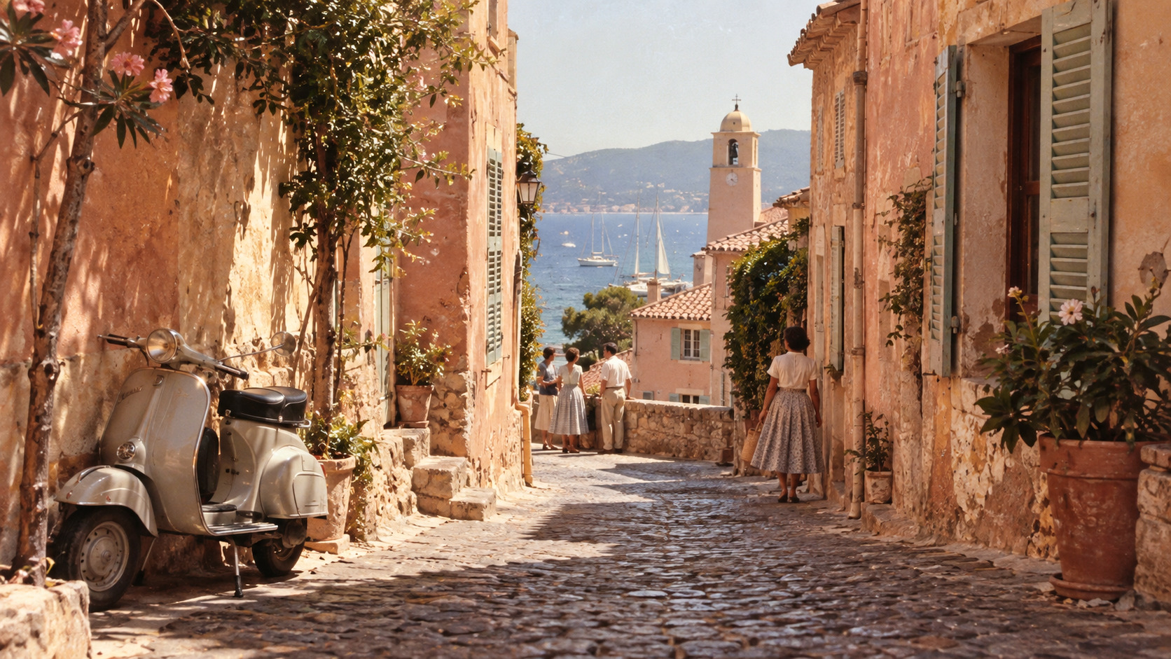 Chauffeur privé Saint-Tropez, ambiance village années 50