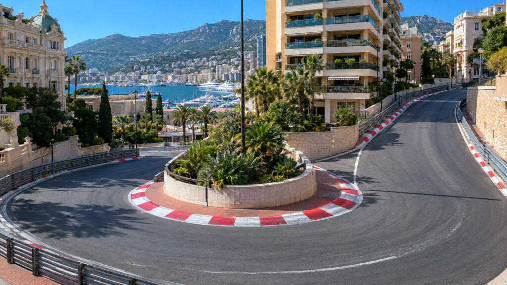 Virage en épingle du circuit du Grand Prix de Monaco